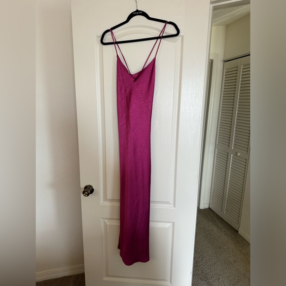 Line & Dot Fuchsia Slip Dress - Picture 2 of 2